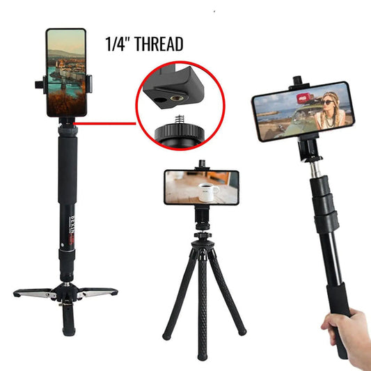 Smartphone Tripod Holder Camera Phone Mount Adapter Filming Video Attachment